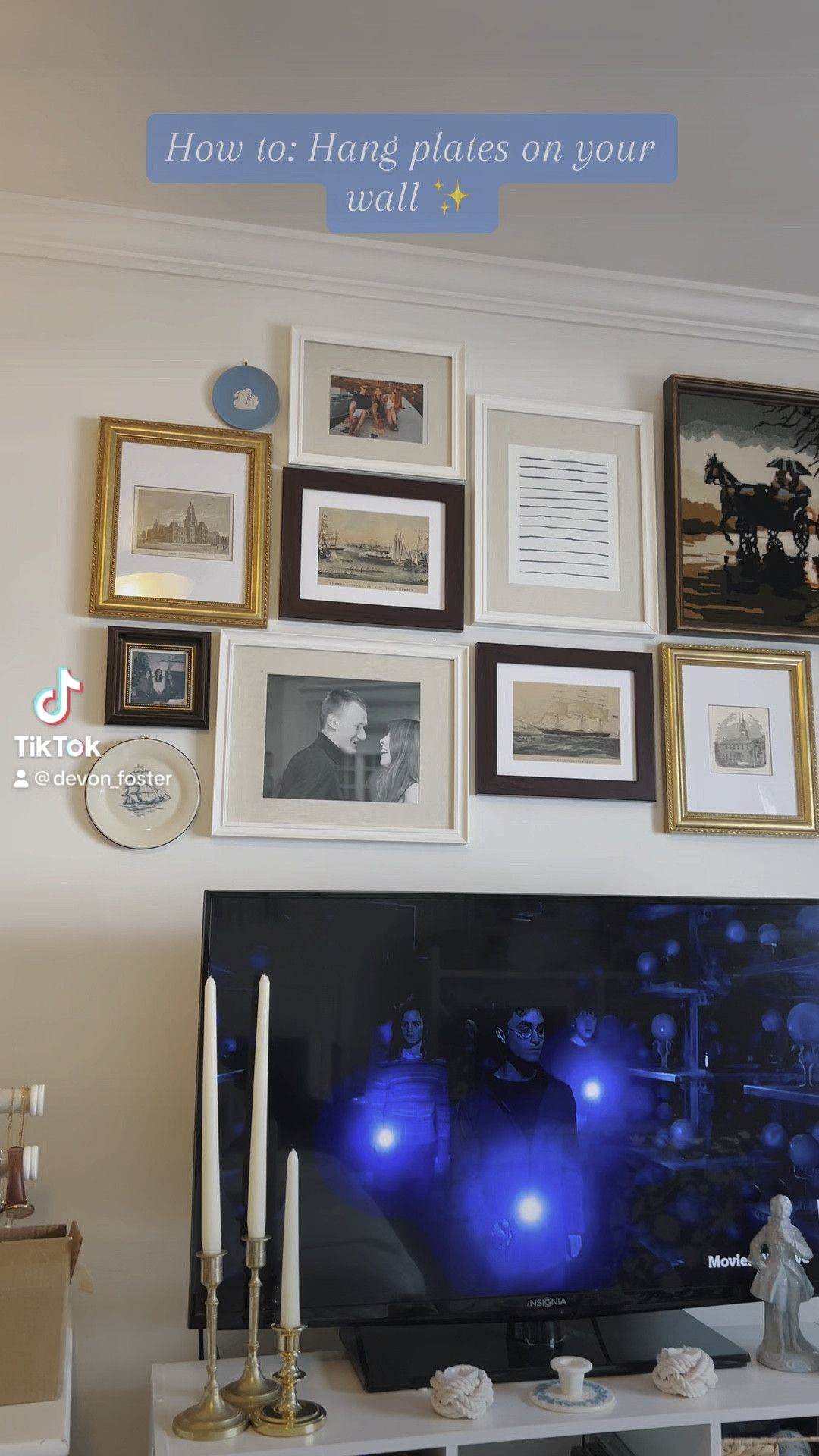 How to: hang plates on your wall in a couple of easy steps ✨ Love how this came out! Now i have a beautiful way to display my Wedgwood 💙 #wedgwood #homedecor #roomdecor #howto #gallerywall #decorate #antiques #parisianstyle

#LTKhome #LTKstyletip #LTKVideo