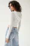 BDG Hooded Henley Cropped Top | Urban Outfitters (US and RoW)