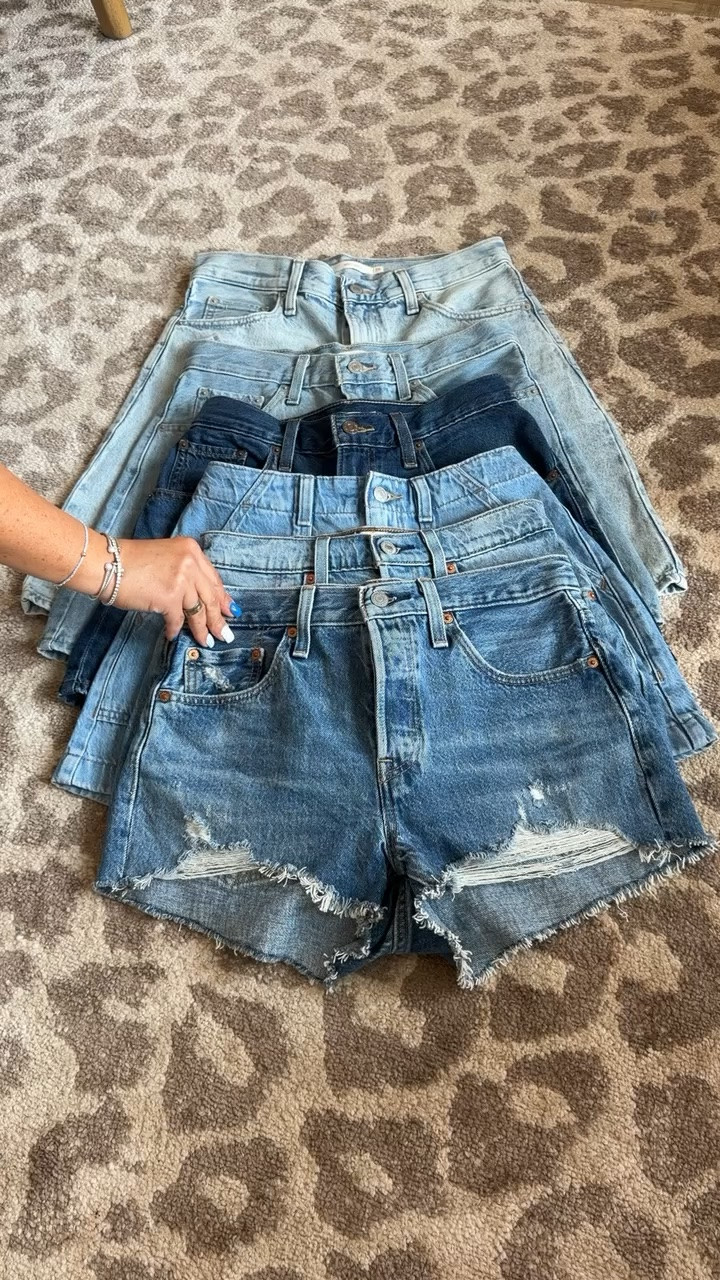 As a 5’ girl with a 🍑, I always seem to struggle to picture how denim shorts will look on me. I grabbed 6 different pairs of Amazon Levi’s denim shorts and had so much fun filming this. I was actually so surprised with how much I liked the different inseams, and can’t wait to style all of these. 
Denim shorts try on, petite approved jean shorts

#LTKSeasonal #LTKMidsize #LTKPetite
