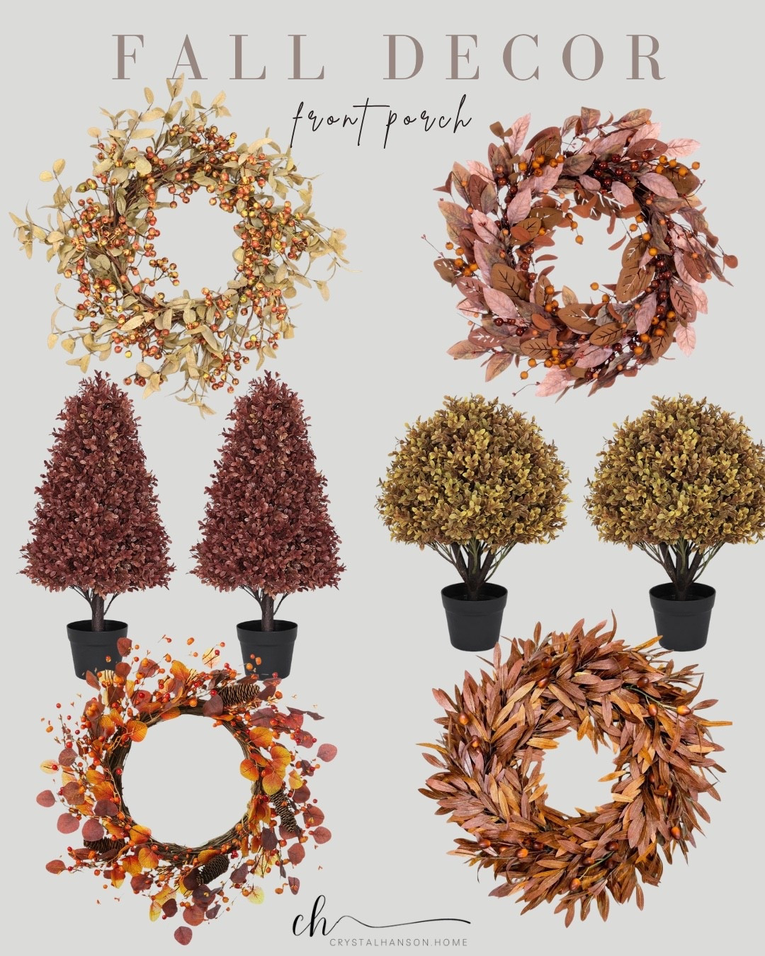 Pretty fall wreaths and plants for your front porch!

#LTKSeasonal #LTKHome