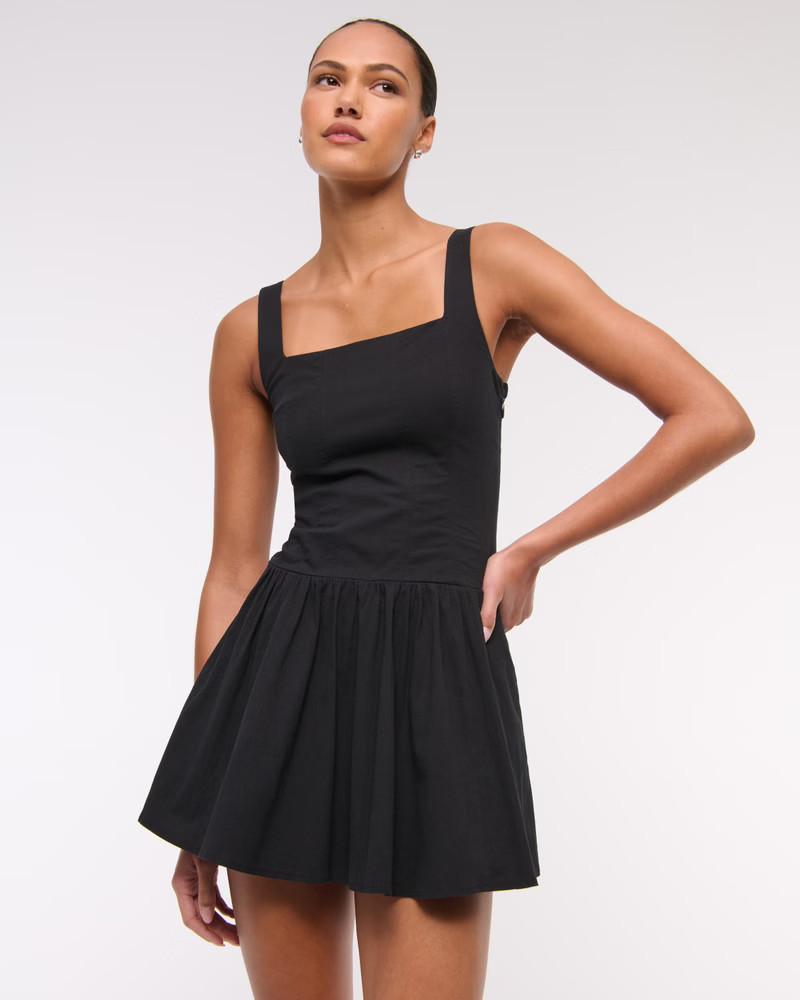 Women's The A&F Mila Drop-Waist Mini Dress | Women's Dresses & Jumpsuits | Abercrombie.com | Abercrombie & Fitch (US)