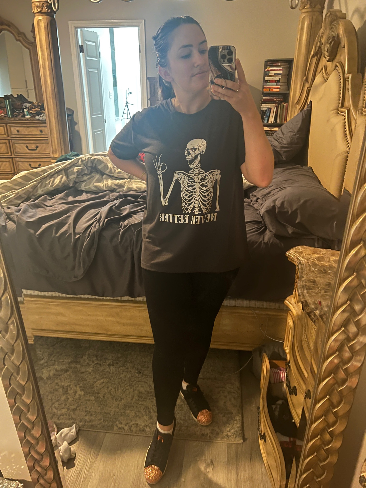 Here for all the skeleton humor #halloween #skeleton 

#LTKunder50 #LTKSeasonal #LTKmidsize