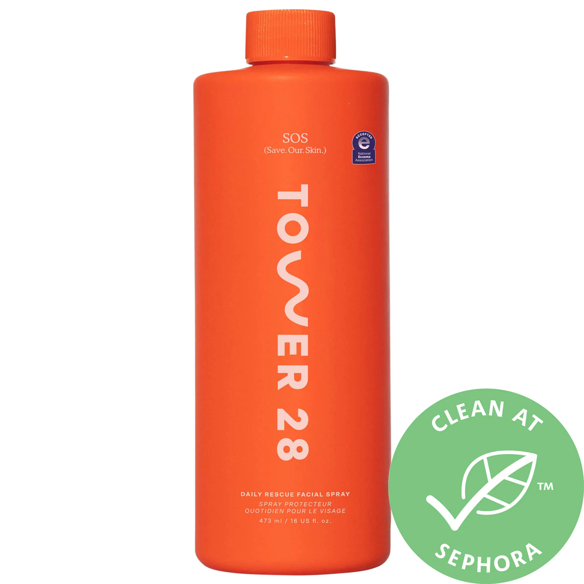 Tower 28 Beauty Jumbo SOS Daily Rescue Facial Spray Refill 16 oz / 480 mL | Sephora (US)