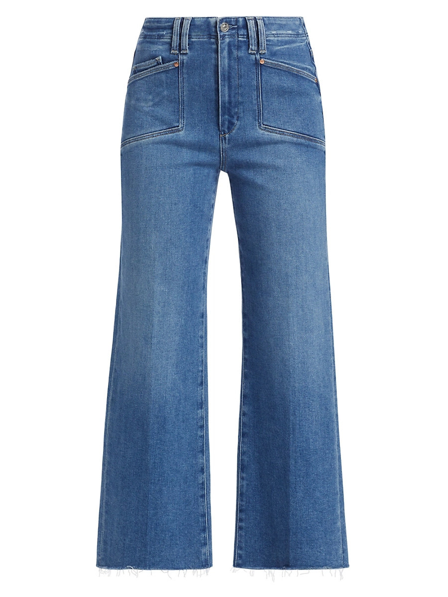 Women's Anessa Raw Wide-Leg Jeans - Sunnie Distressed - Size 29 | Saks Fifth Avenue
