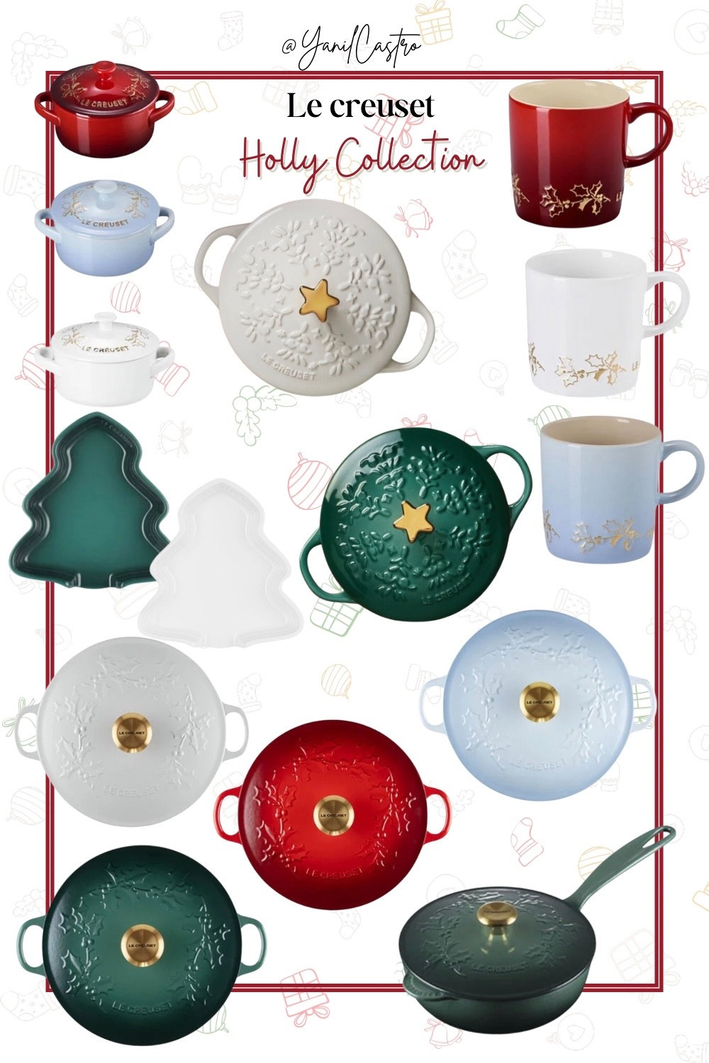 Le creuset new Holly Christmas Collection 🎄! These items are so pretty and the lids design is just magical 😍💕! 

These will make excellent gifts! 

#LTKHoliday #LTKSeasonal #LTKGiftGuide