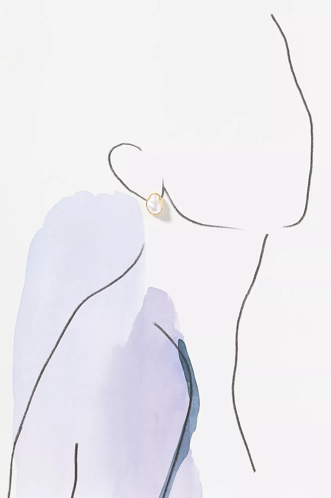 Organic Pearl Post Earrings | Anthropologie (US)