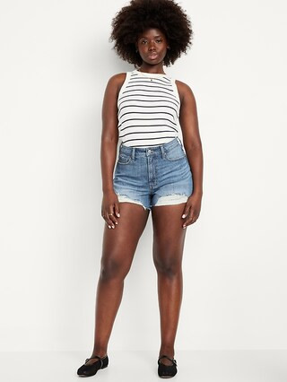 Curvy High-Waisted OG Jean Cut-Off Shorts -- 3-inch inseam | Old Navy | Old Navy (US)
