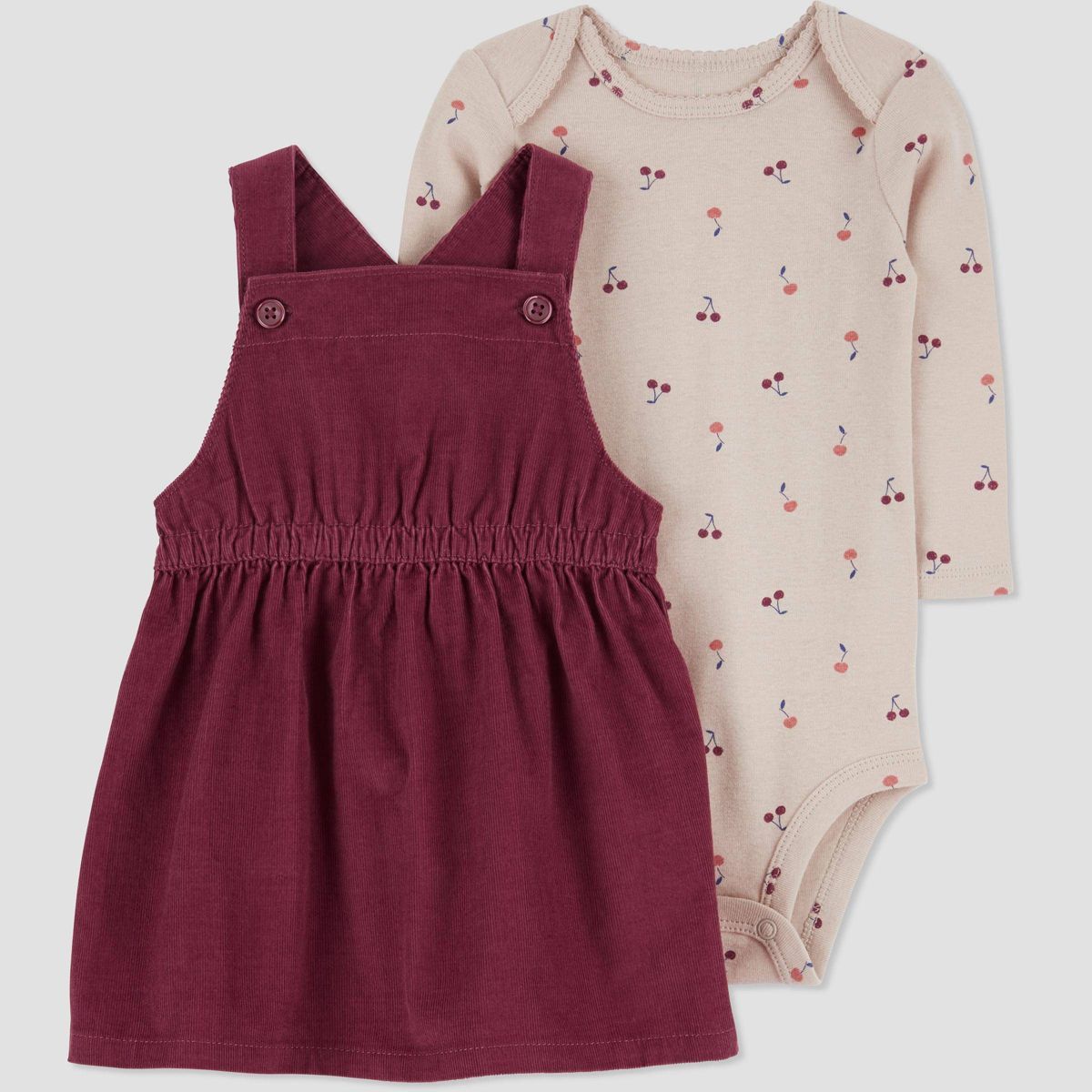 Carter's Just One You®️ Baby Girls' Cherry Top & Skirtall Set - Purple | Target