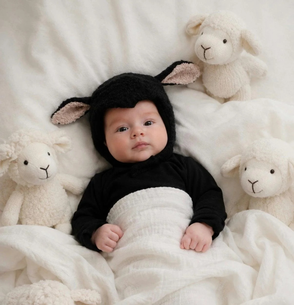 Baby Black Sheep Halloween Costume Newborn | Maisonette