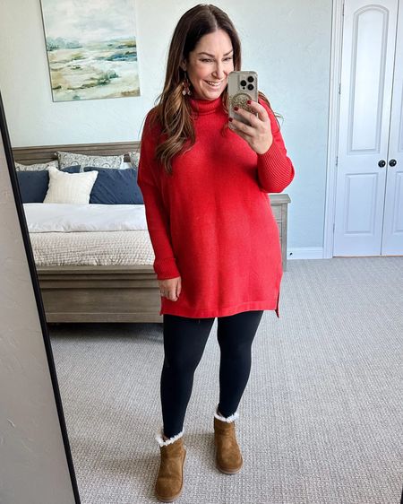 Casual Cozy Outfit 

Fit tips: This runs really oversized I’m in a small // Leggings tts, L // Booties tts

Amazon style | Amazon finds | Leggings | UGG booties | Tunic | Casual Style | Turtleneck sweater | 

#LTKstyletip #LTKcurves #LTKSeasonal