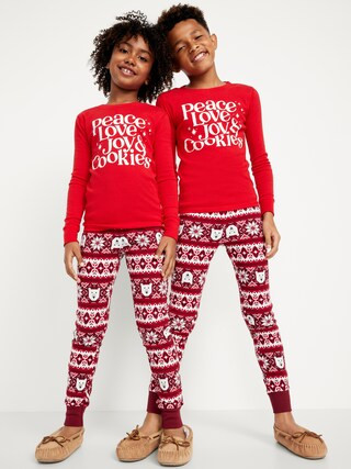 Gender-Neutral Graphic Snug-Fit Pajama Set for Kids | Old Navy (US)