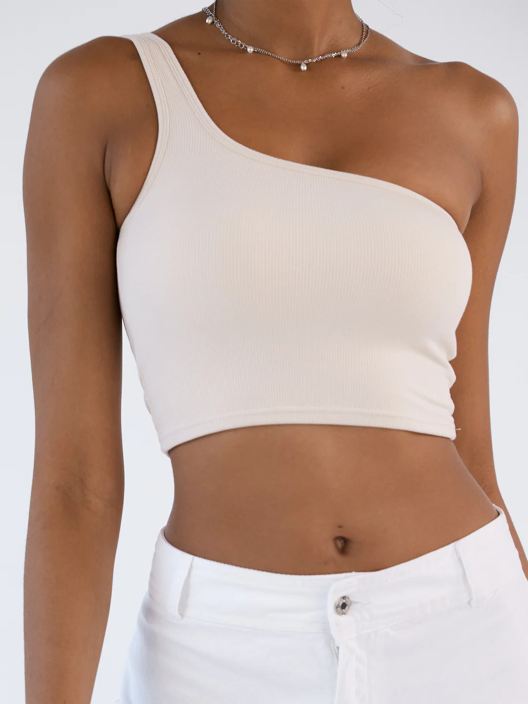 Ribbed One Shoulder Brami | Klassy