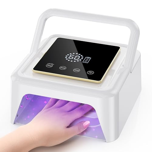 Cordless UV Nail Lamp 108W, Professional LED Nail Lamp with 36 Beads & Touch Display, Rechargeable UV Light for Gel Nails Built-in 4-Timer Modes & Auto Sensor, Fast Curing Nail Dryer for Salon & Home | Amazon (US)