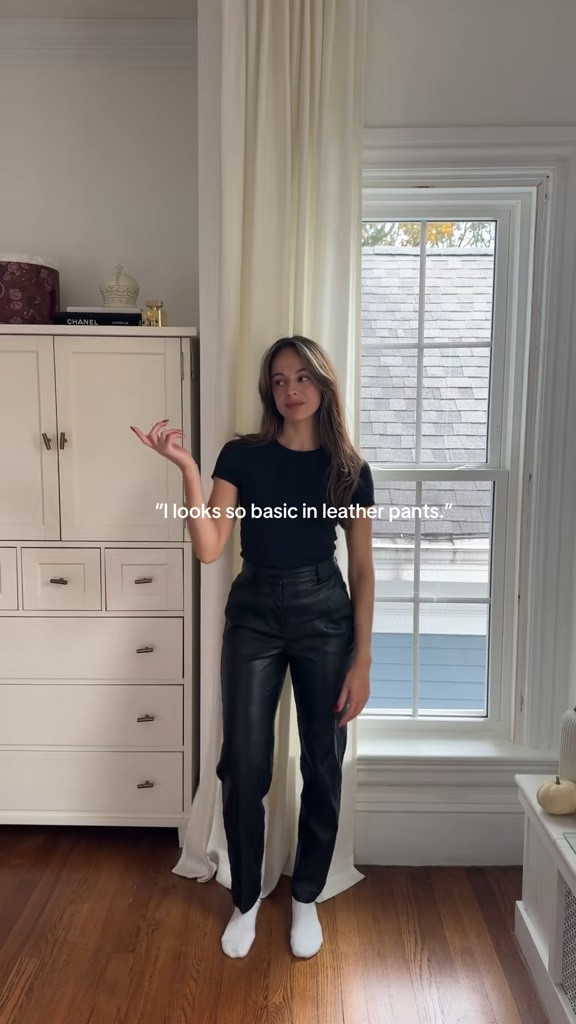 you don’t have to look basic in leather pants 

#LTKStyleTip
