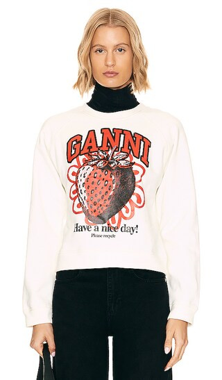 Isoli Strawberry Sweatshirt in Vanilla Ice | Revolve Clothing (Global)