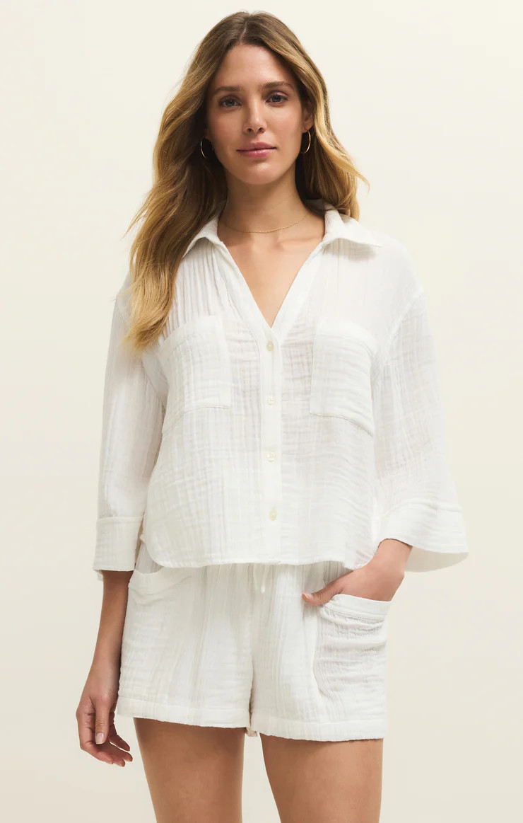 Helena Airy Gauze Button Up | Z Supply