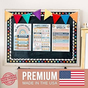 Hadley Designs 4 Boho Grammar Posters For Language Arts, ELA Classroom, Parts Of Speech Posters F... | Amazon (US)