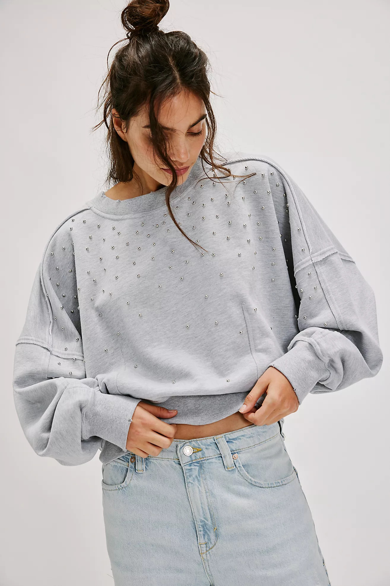 Gaia Studded Sweatshirt | Free People (Global - UK&FR Excluded)