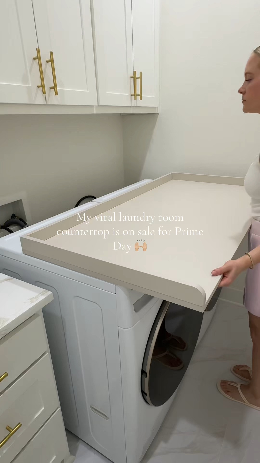 My most viral laundry room find is on sale for Prime Day and I couldn’t not share it 🙌 This laundry room countertop sits right on top of your washer and dryer with zero renovations needed and completely transforms your laundry room — no contractor, no demo, no stress. It’s one of my all time favorite Amazon home finds and Prime Day is the perfect time to grab it. Linking it here!

#LTKSaleAlert #LTKHome