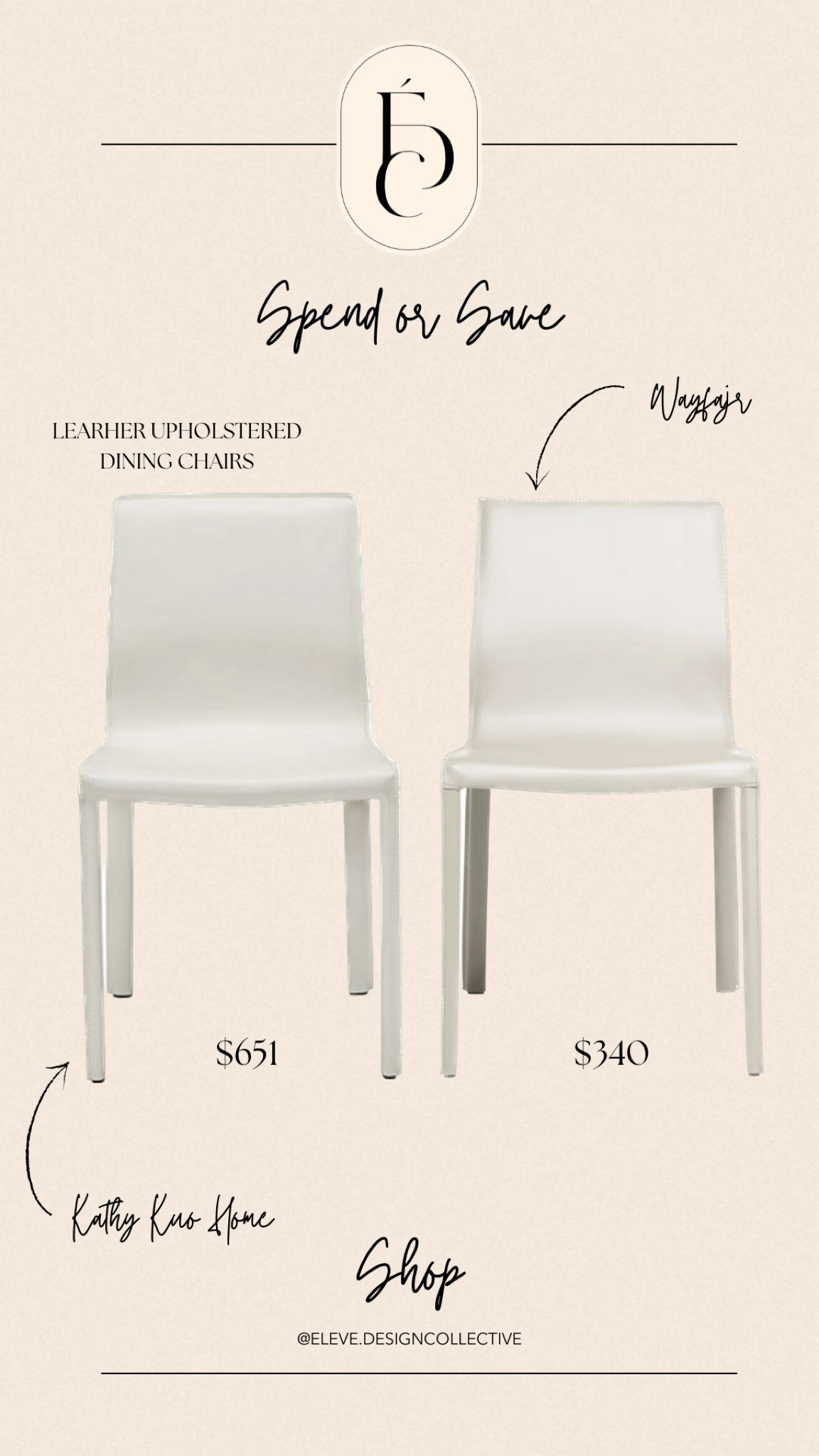 Super sleek and functional dining chairs! 

They are leather upholstered which will allow for easy cleaning if you have messy eaters! 

#LTKstyletip #LTKsalealert #LTKhome