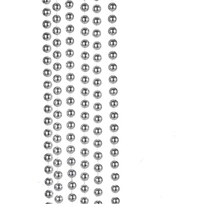 Kurt Adler Round Beaded Plastic Christmas Garland, Silver, 15ft x 12mm | Wayfair North America