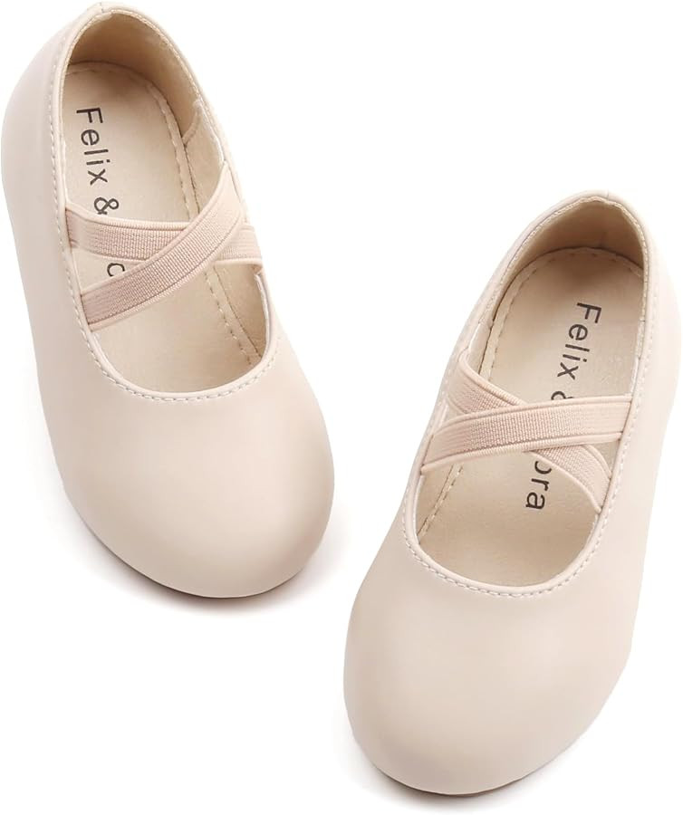 Felix & Flora Toddler Girl Dress Shoes - Flower Girl Ballet Mary Jane Flats Party School Wedding | Amazon (US)