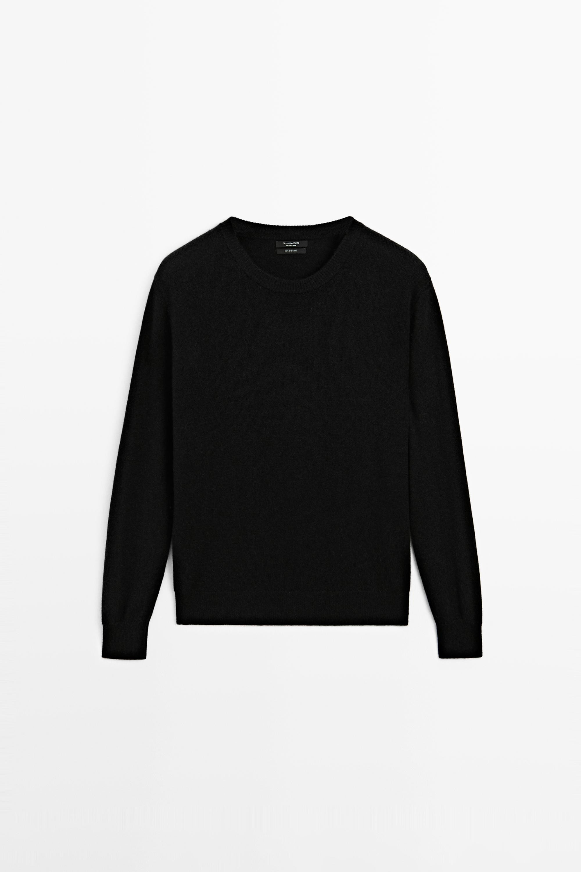 100% cashmere long sleeve sweater | Massimo Dutti UK