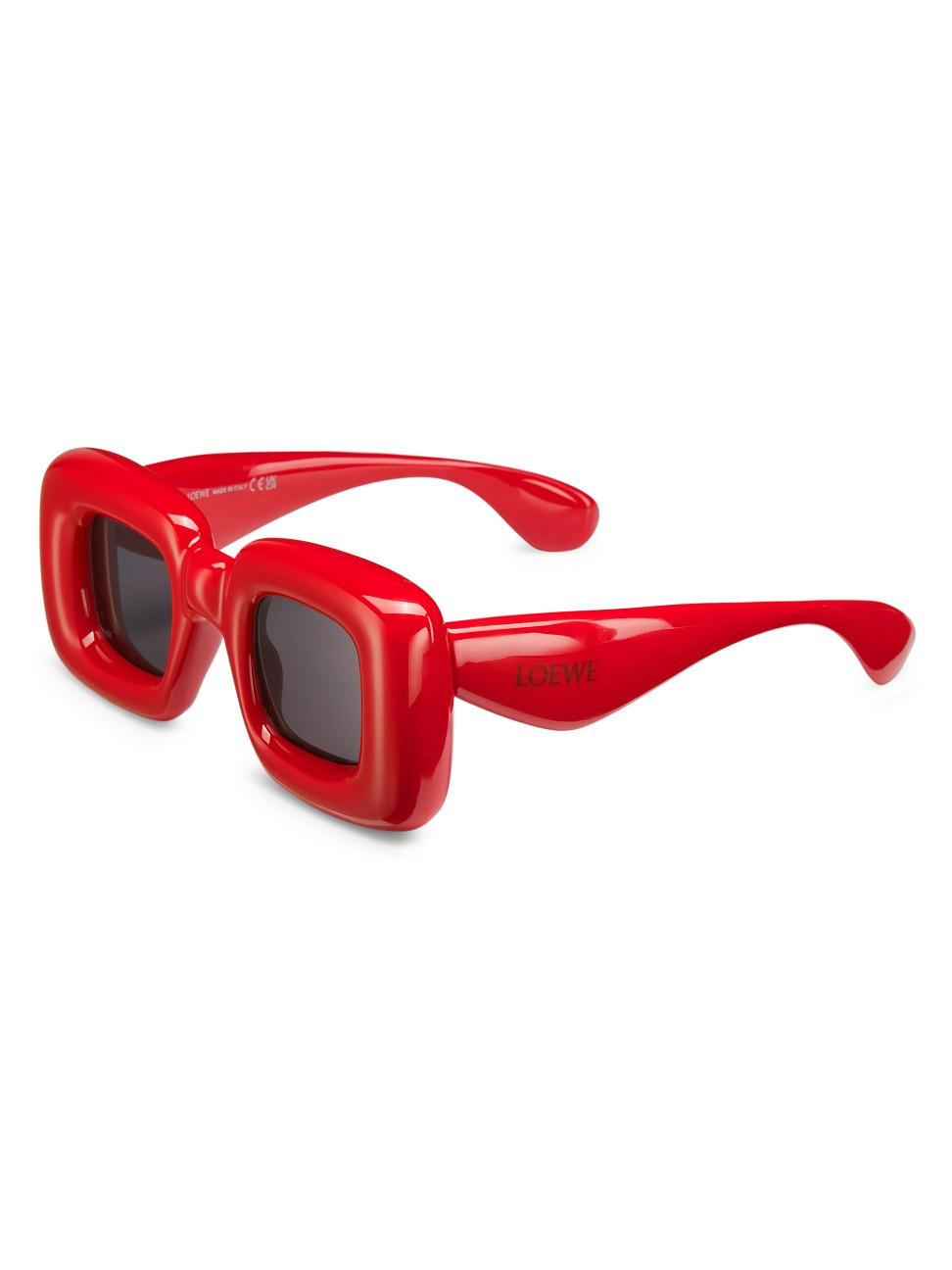 Women's 41MM Square Sunglasses - Shiny Red | Saks Fifth Avenue