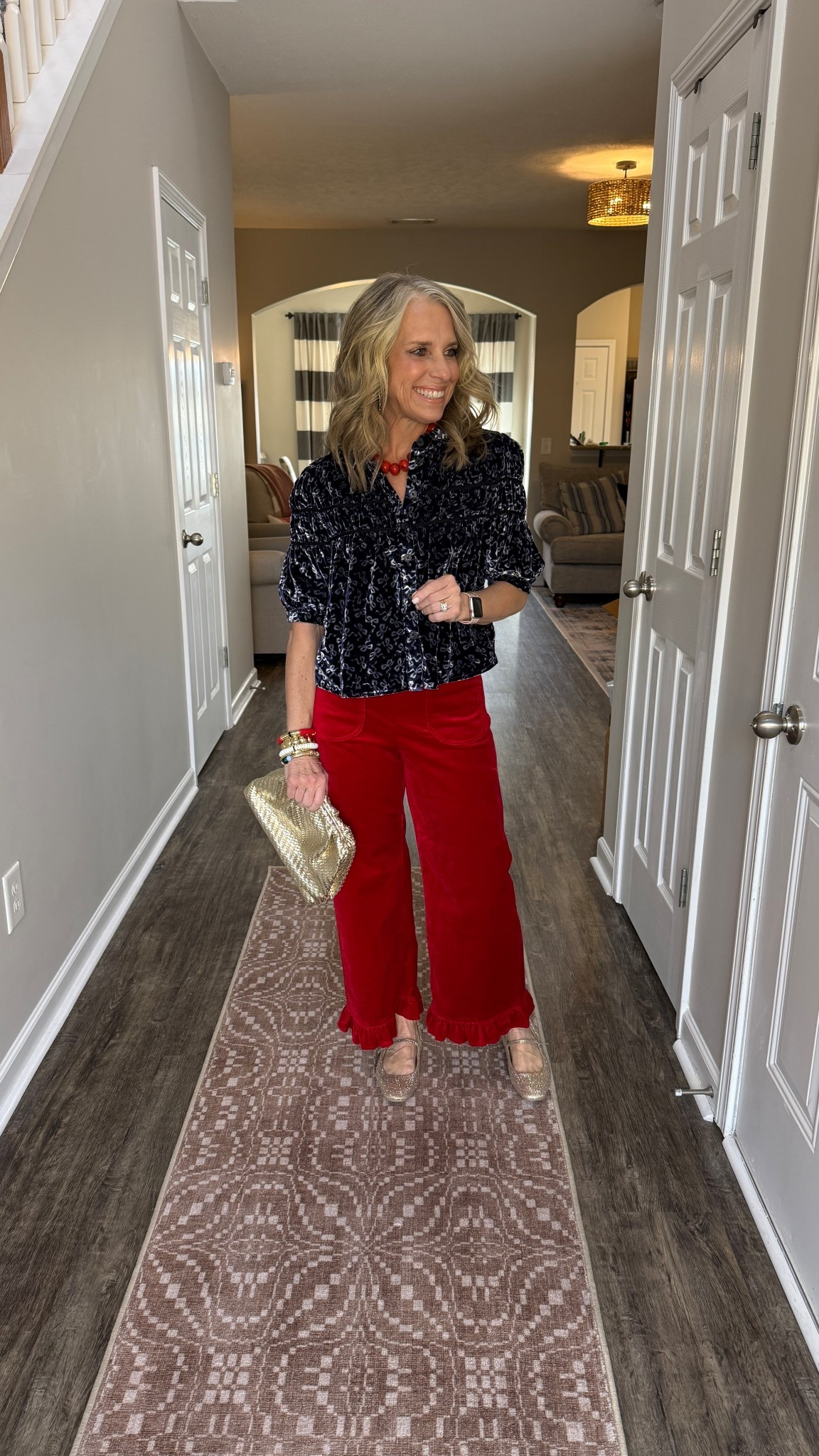 27 pants and small shirt. Buy More, Save More

#LTKOver40 #LTKHoliday #LTKSaleAlert