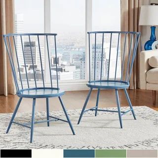 Truman High Back Windsor Classic Dining Chair (Set of 2) by iNSPIRE Q Modern - BlackImage Gallery... | Bed Bath & Beyond