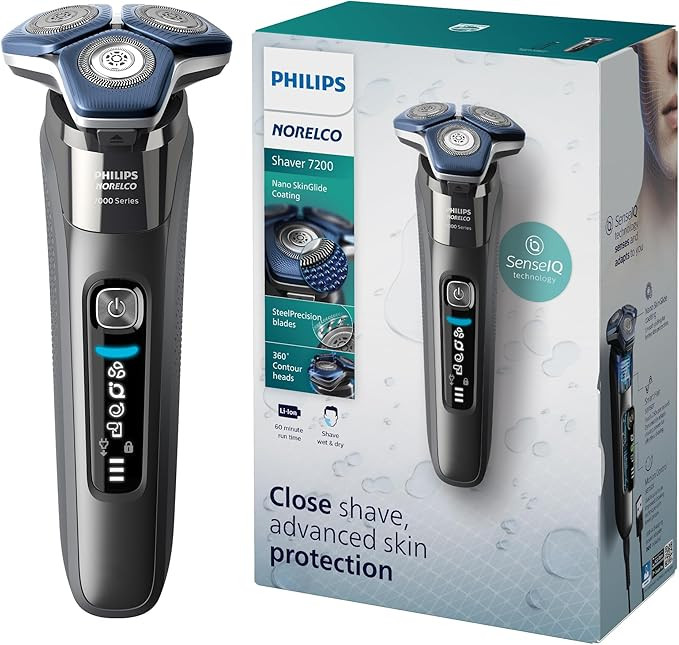 Philips Norelco Shaver 7200, Rechargeable Wet & Dry Electric Shaver with SenseIQ Technology and P... | Amazon (US)