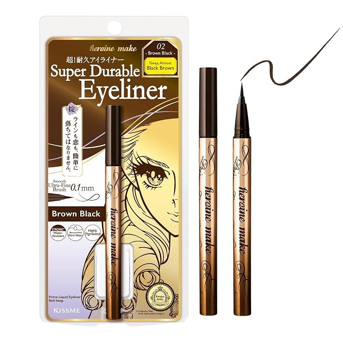 Heroine Make by KissMe Durable Eyeliner | Waterproof Liquid Liner | Brown Black for Long-Lasting ... | Amazon (US)