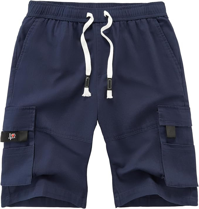 APTRO Men's Cargo Shorts Elastic Waistband Drawstring Summer Casual Cotton Big & Tall Relaxed Fit... | Amazon (US)
