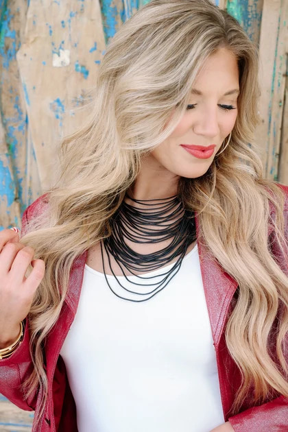 DOORBUSTER Kristalize x TWT Black Cord Necklace Set | The Willow Tree