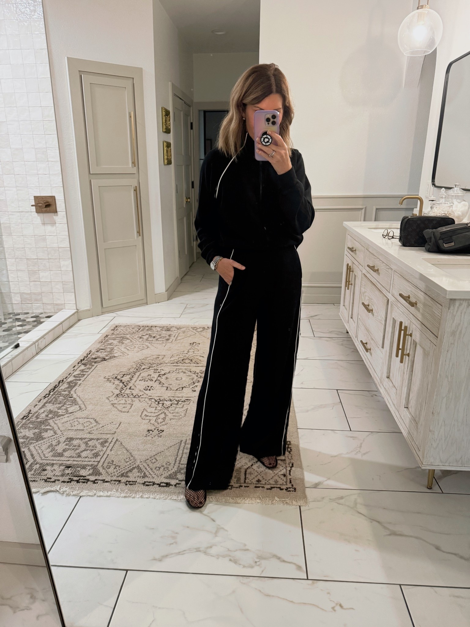 What I wore Spanx half zip jumpsuit regular (I’m 5’6) size small

#LTKCon #LTKActive #LTKStyleTip