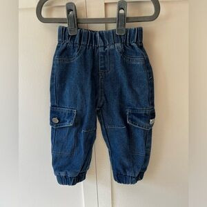 PatPat Baby Denim Blue Cargo Jeans Size 9-12 Months | Poshmark