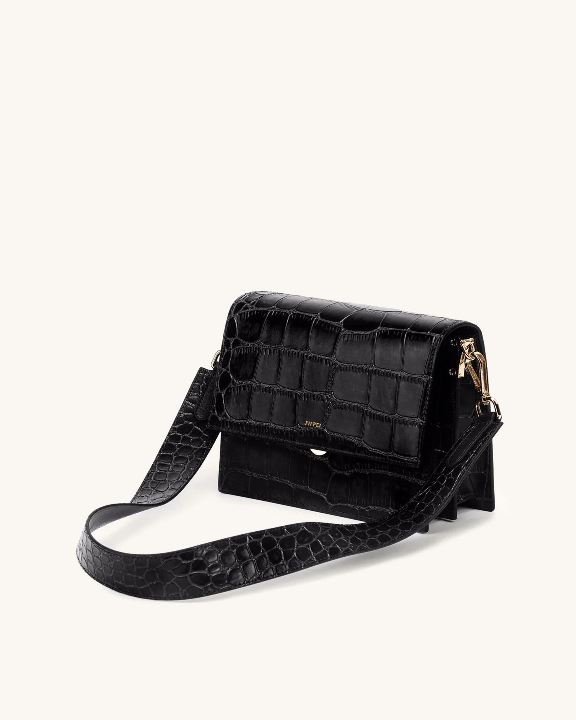 Mini Flap Crossbody - Black Croc | JW PEI US