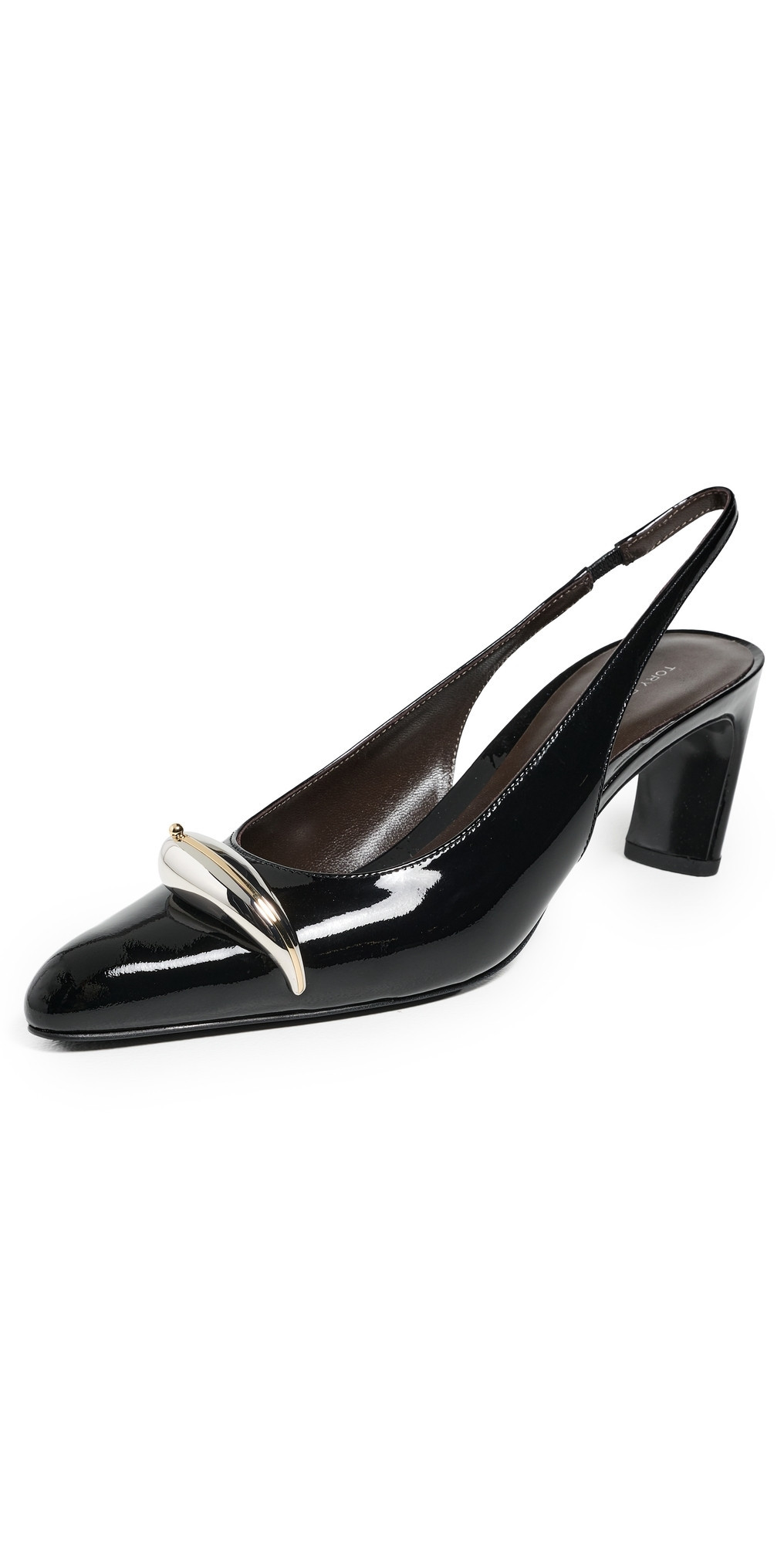Tory Burch Pierced Slingbacks 65mm PERFECT BLACK / SILVER 8.5 | Shopbop