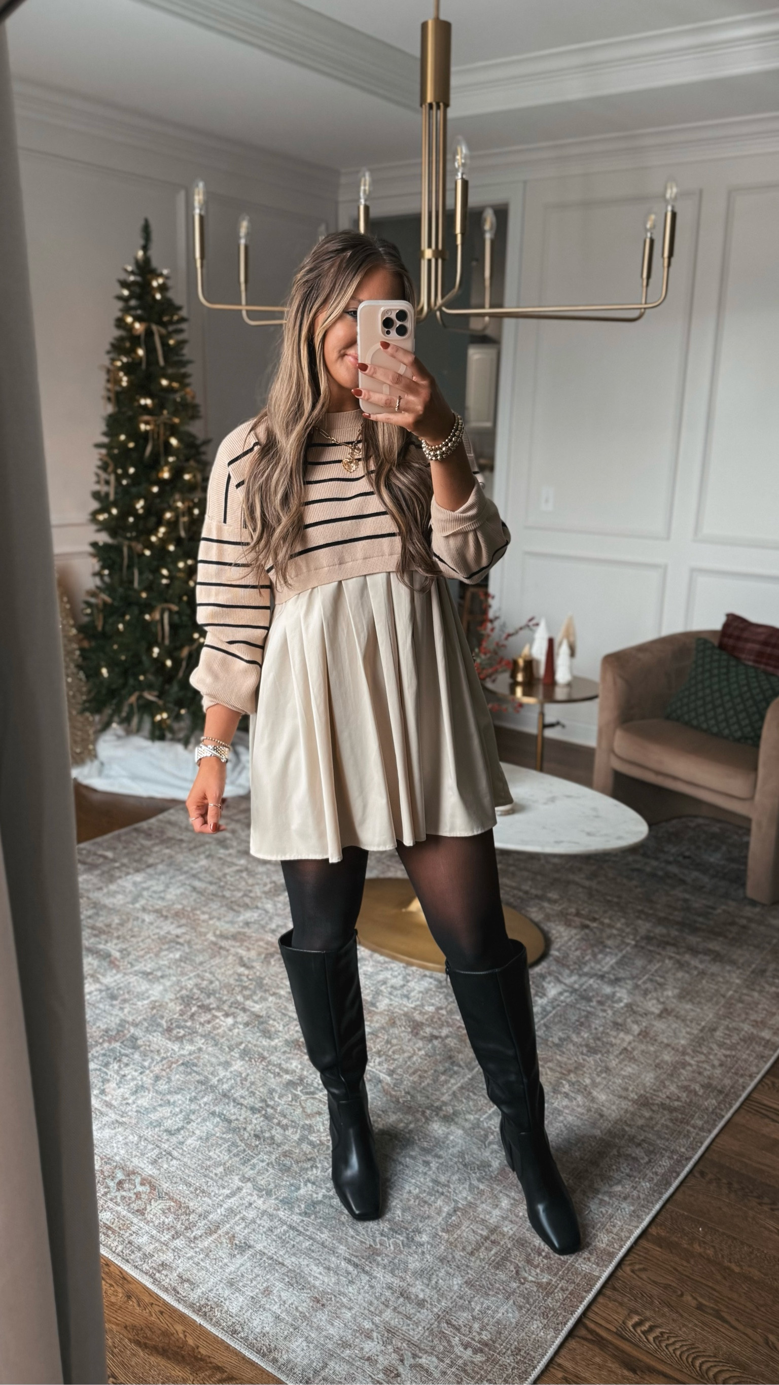 I’m bringing this cute dress back out for another season! I wore this last year for Thanksgiving and it is still so cute! I love it with tall boots for a great fall outfit idea or Thanksgiving Outfit idea!

#LTKStyleTip #LTKHoliday #LTKFindsUnder50