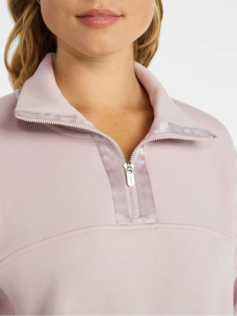 Avia Women's and Women's Plus Fleece Quarter Zip Pullover, Sizes XS-4X - Walmart.com | Walmart (US)