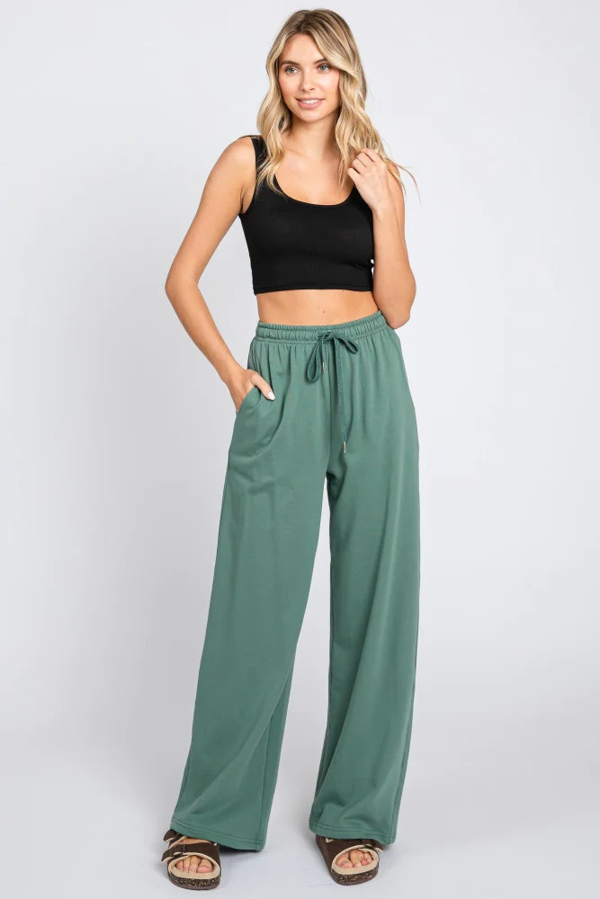 Olive Wide Leg Joggers | PinkBlush Maternity