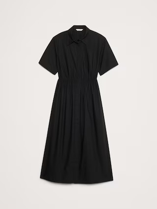 Cotton Poplin Open-Back Shirt Dress | Banana Republic (US)