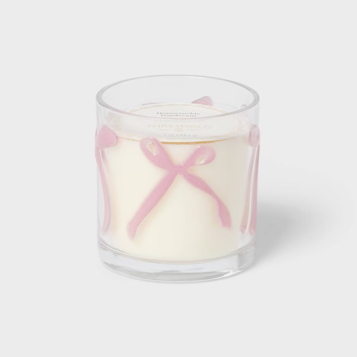 LED Embossed Bow Glass Jar Candle 7oz - Threshold™ | Target