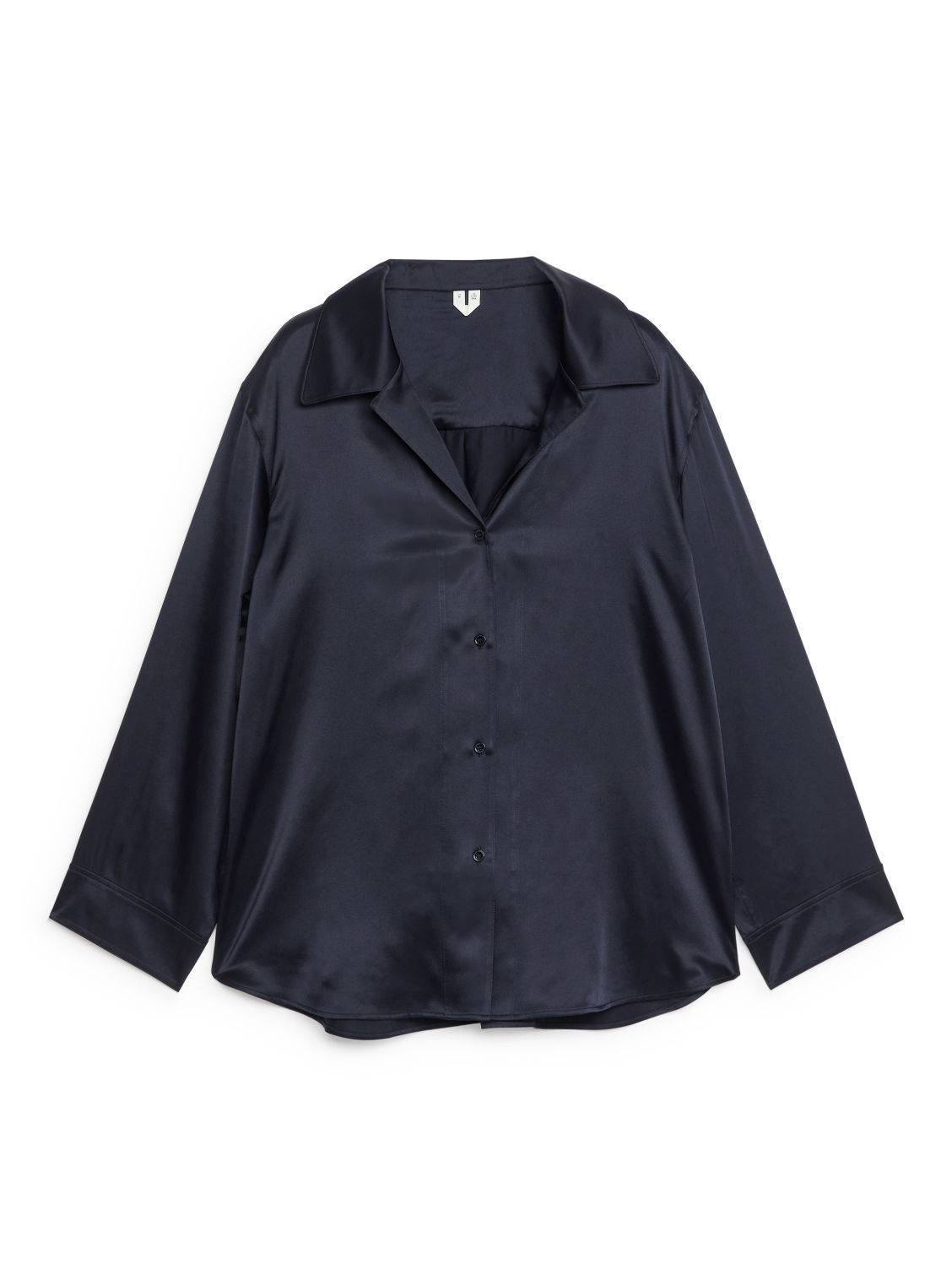 Relaxed Silk Shirt - Blue | ARKET (US&UK)