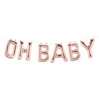Oh Baby Balloon Banner, Rose Gold Shower Decorations, Balloons, Photo Prop | Etsy (US)