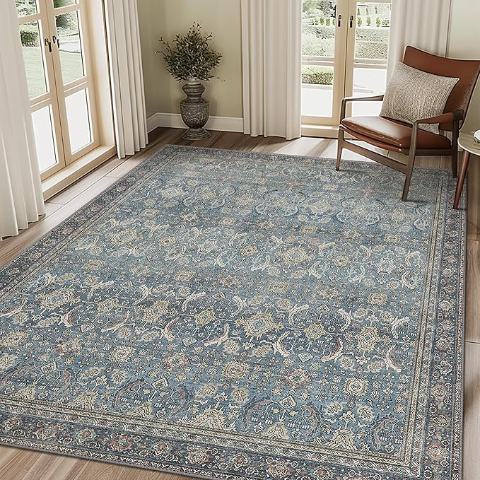8X10 Area Rugs Machine Washable Rugs for Living Room, Vintage Boho Large Rugs for Bedroom Dining ... | Amazon (US)