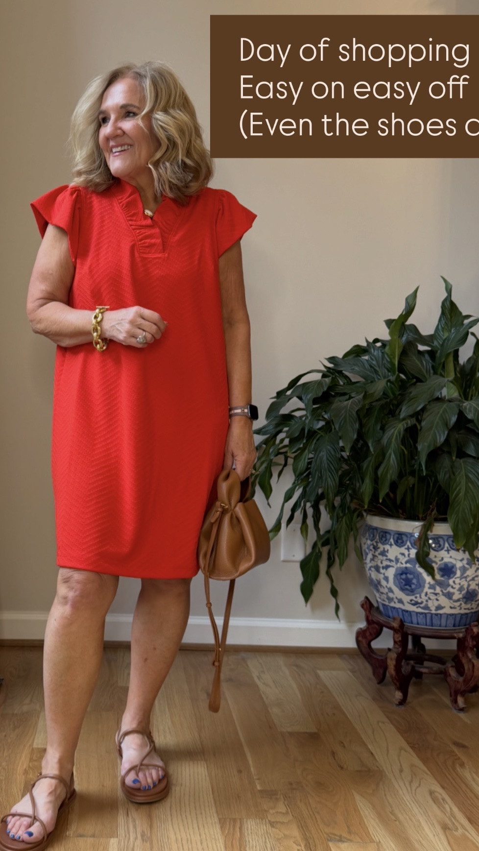 Easy dress on and off for shopping or hot days! Pictured in bright blue in the link. 
Belk buy 1 get 2 free promotion check out some of the other dresses! 
Wearing a medium 
Love the red paired with this cognac brown 

Memorial Day dress 4th of July outfit

#LTKOver40 #LTKSaleAlert #LTKSeasonal