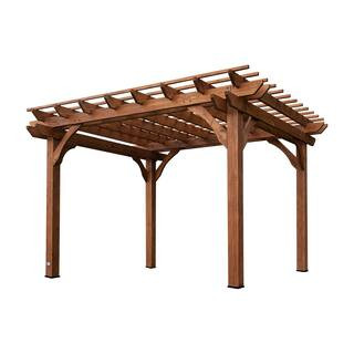 Backyard Discovery 10 ft. x 12 ft. Cedar Pergola 6214com - The Home Depot | The Home Depot