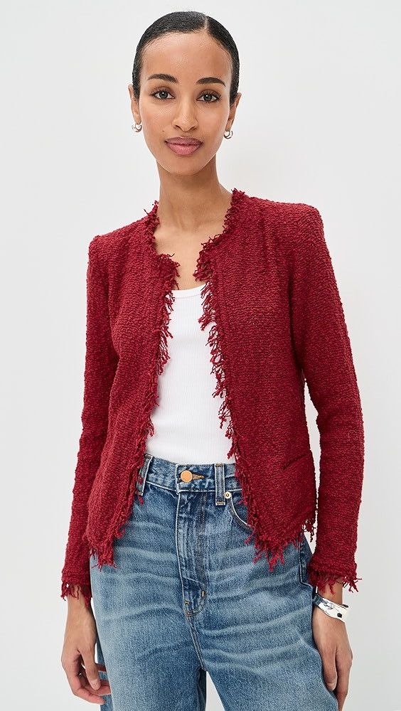 Shavani Fringe Hem Tweed Jacket | Shopbop