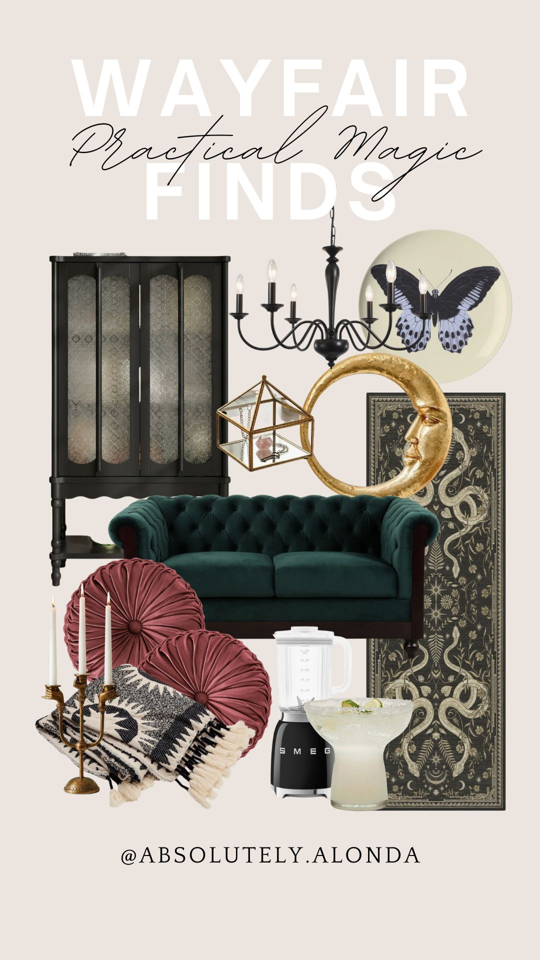 Practical Magic inspired finds for the whimsigoth 90's home. 

 #LTKHome